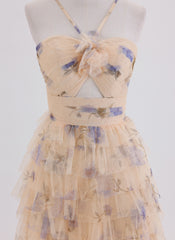 Ball-Gown/Princess Sleeveless Short Tulle Homecoming Dress With Ruffle