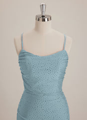 Sheath/Column Scoop Short Jersey Mini Dress With Rhinestone