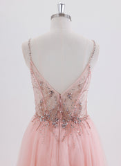 A-line Short Tulle Homecoming Dress With Sequins