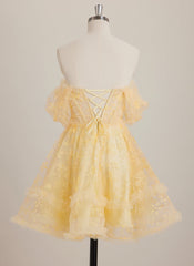 A-line Sweetheart Short Lace Mini Dress With Ruffle