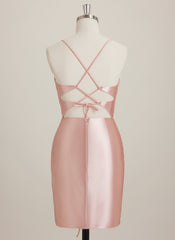 Sheath/Column Sweetheart Short Jersey Mini Dress With Pleated