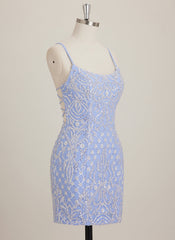 Sheath/Column Scoop Short Sequin Mini Dress