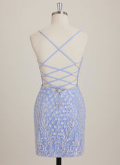 Sheath/Column Scoop Short Sequin Mini Dress