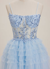 A-line Square Short Tulle Mini Dress With Beading Sequins