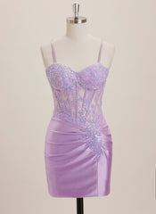 Sheath/Column Sweetheart Short Jersey Mini Dress With Sequins