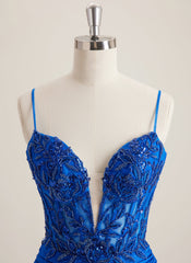 Sheath/Column V-Neck Short Jersey Mini Dress With Beading Sequins