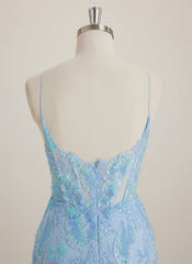 Sheath/Column V-Neck Short Sequin Mini Dress