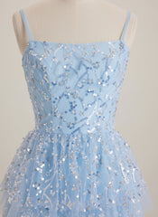 Ball-Gown/Princess Square Short Lace Mini Dress With Sequins