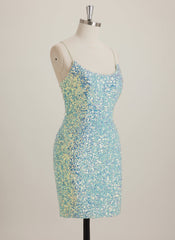 Sheath/Column Square Short Sequin Mini Dress With Sequins