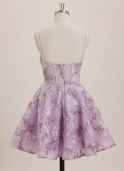 A-line Sweetheart Short Tulle Mini Dress With Flower