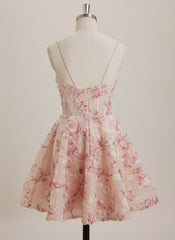 A-line Sweetheart Short Tulle Mini Dress With Flower