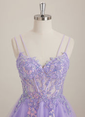 Ball-Gown/Princess V-Neck Short Tulle Mini Dress