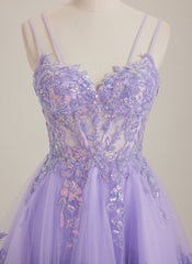Ball-Gown/Princess V-Neck Short Tulle Mini Dress
