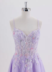 A-line Short Tulle Homecoming Dress With Sequins