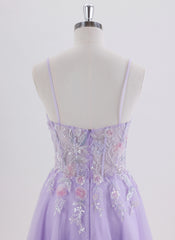 A-line Short Tulle Homecoming Dress With Sequins