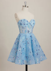 Ball-Gown/Princess Sweetheart Short Tulle Mini Dress With Sequins