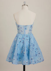 Ball-Gown/Princess Sweetheart Short Tulle Mini Dress With Sequins