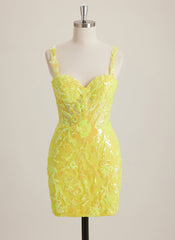 Sheath/Column Sweetheart Short Sequin Mini Dress With Sequins