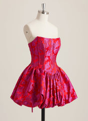 Ball-Gown/Princess Straight Short Jacquard Mini Dress