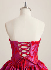 Ball-Gown/Princess Straight Short Jacquard Mini Dress