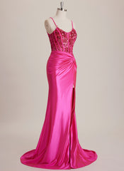 Scoop Sweep Train Maxi Dresses With Beading Sequins