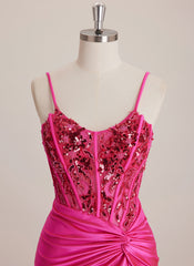 Scoop Sweep Train Maxi Dresses With Beading Sequins