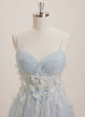 Ball-Gown/Princess V-Neck Floor-Length Jersey Maxi Dresses With Sequins 3D Floral