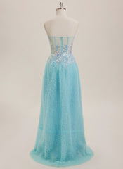 Ball-Gown/Princess Sweetheart Sweep Train Tulle Maxi Dresses With Sequins