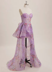 Ball-Gown/Princess Sweetheart Sweep Train Organza Maxi Dresses