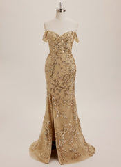 Trumpet/Mermaid Sweetheart Sweep Train Sequin Maxi Dresses With Sequins