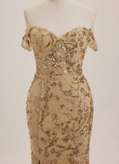 Trumpet/Mermaid Sweetheart Sweep Train Sequin Maxi Dresses With Sequins