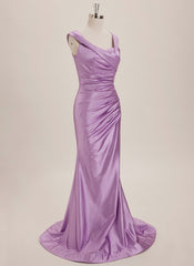 Trumpet/Mermaid Sweetheart Sweep Train Jersey Maxi Dresses With Pleated