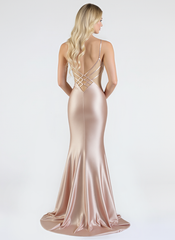 Trumpet/Mermaid V-Neck Sweep Train Jersey Maxi Dresses