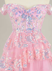 Ball-Gown/Princess Short Tulle Homecoming Dress With Sequins