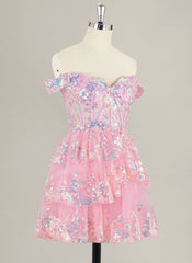 Ball-Gown/Princess Short Tulle Homecoming Dress With Sequins