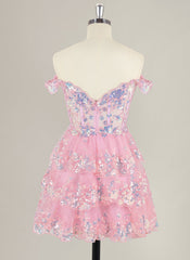 Ball-Gown/Princess Short Tulle Homecoming Dress With Sequins