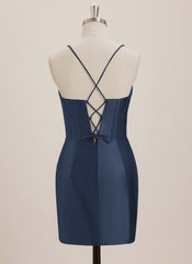 Sheath/Column Sweetheart Short Jersey Mini Dress With Rhinestone