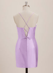 Sheath/Column Sweetheart Short Jersey Mini Dress With Rhinestone