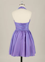Ball-Gown/Princess Sleeveless Short Metallic Homecoming Dress With Pleated