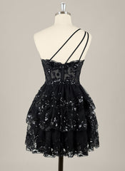 Ball-Gown/Princess Sleeveless Short Tulle Homecoming Dress With Sequins