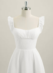 A-line Sleeveless Short Chiffon Homecoming Dress With Ruffle