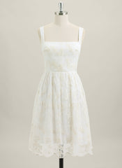 A-line Sleeveless Short Lace Homecoming Dress