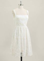 A-line Sleeveless Short Lace Homecoming Dress