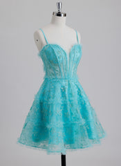 Ball-Gown/Princess Sweetheart Short Tulle Homecoming Dress With Ruffle