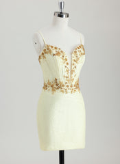 Bodycon V-Neck Short Sequin Homecoming Dress With Beading Sequins