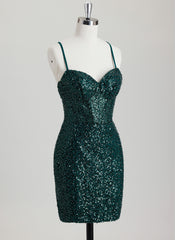 Sheath/Column Sweetheart Short Sequin Homecoming Dress With Sequins