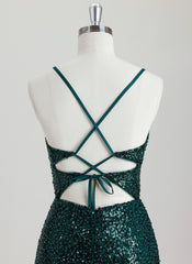 Sheath/Column Sweetheart Short Sequin Homecoming Dress With Sequins