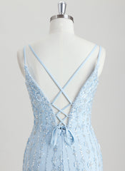 Bodycon V-Neck Short Sequin Homecoming Dress With Beading Sequins
