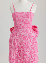 Bodycon Square Short Jacquard Homecoming Dress With Bow