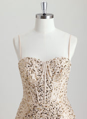 Sheath/Column Sweetheart Short Sequin Homecoming Dress With Sequins